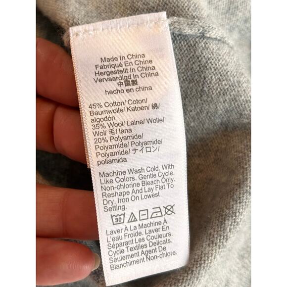 J. Crew Women’s Heather Wool Knit Crewneck Sweater Pullover Gray Size Large - Picture 11 of 11